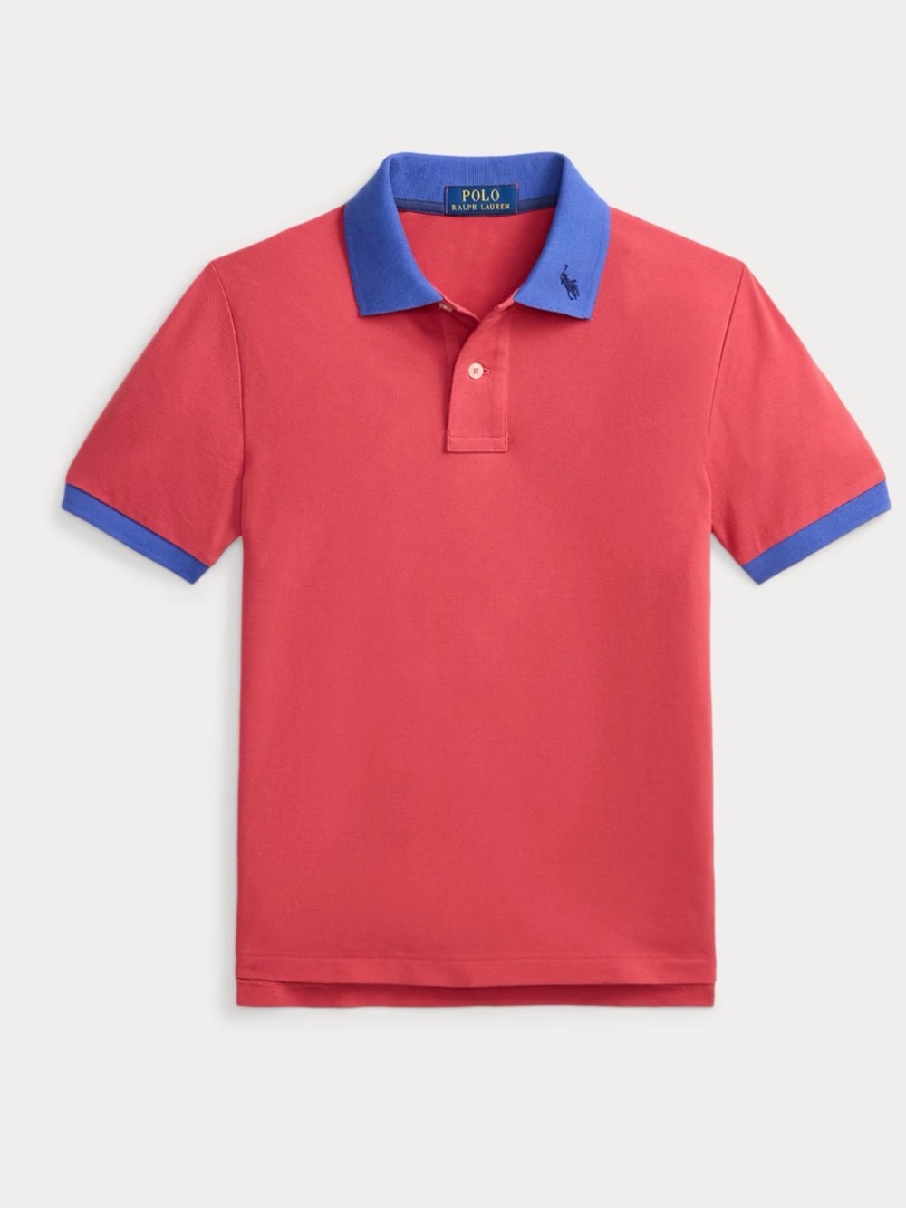 Polo Ralph Lauren boy 5 y  Red Polo with Blue Collar